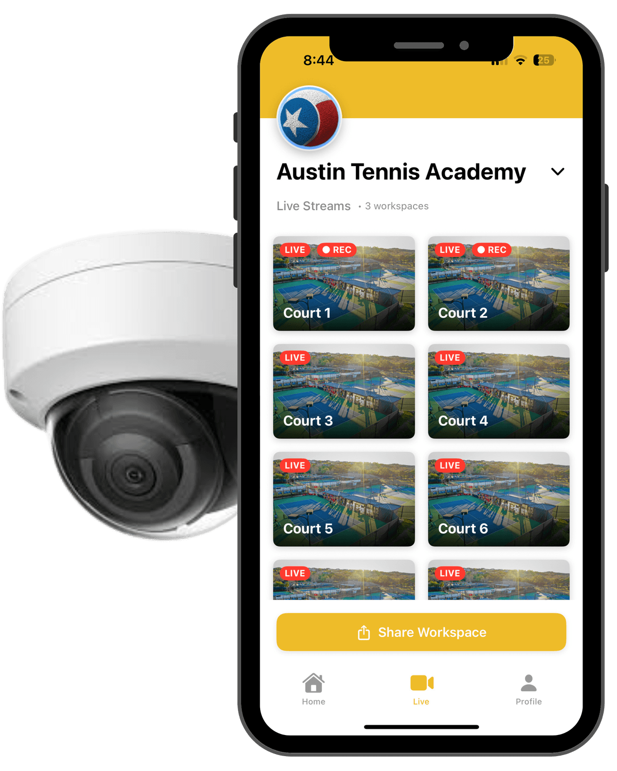 Live streaming interface